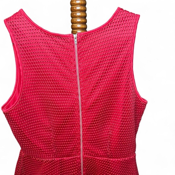 Romeo + Juliet Couture Red Sleeveless Mesh Skater Dress Size M ❤️ - Picture 8 of 9